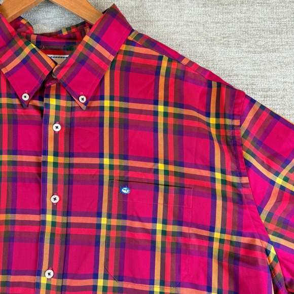 Southern Tide Other - Southern Tide Mens XXL Classic Fit Pink Orange Plaid Button Down Sport Shirt